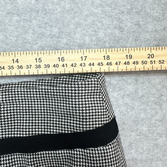 Grace Elements Pencil Skirt Womens 14 Black White Houndstooth Pleated Academia - Picture 4 of 5
